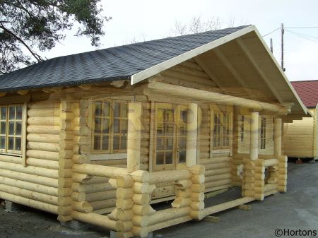 Log Cabin Details 3 6m X 5 0m Bicester Round Log Cabin 140mm